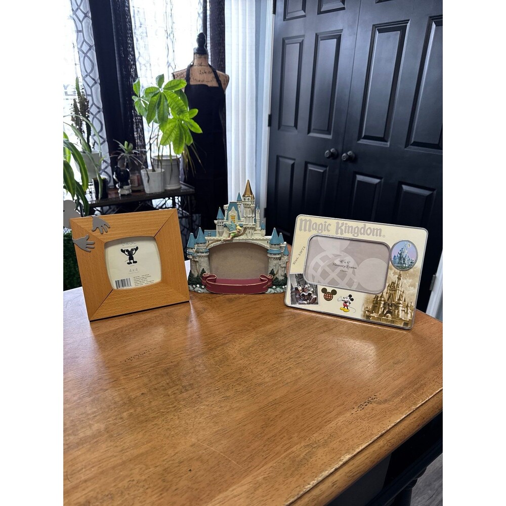 Vintage Disneyworld Picture Frames 4x6 and 4x4 , made 2001-2008 set of 4